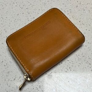 Portland Leather Small Zip Wallet, Sunflower